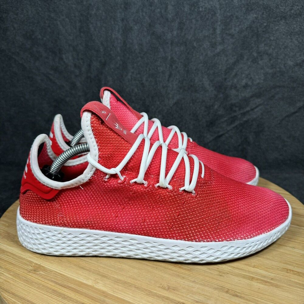Adidas Pharrell Tennis HU Scarlet Womens 7.5 (Youth 6) Red White CQ2301